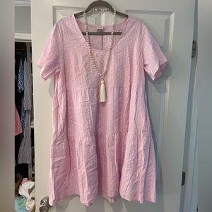 Pink Short Sleeve Target Dress